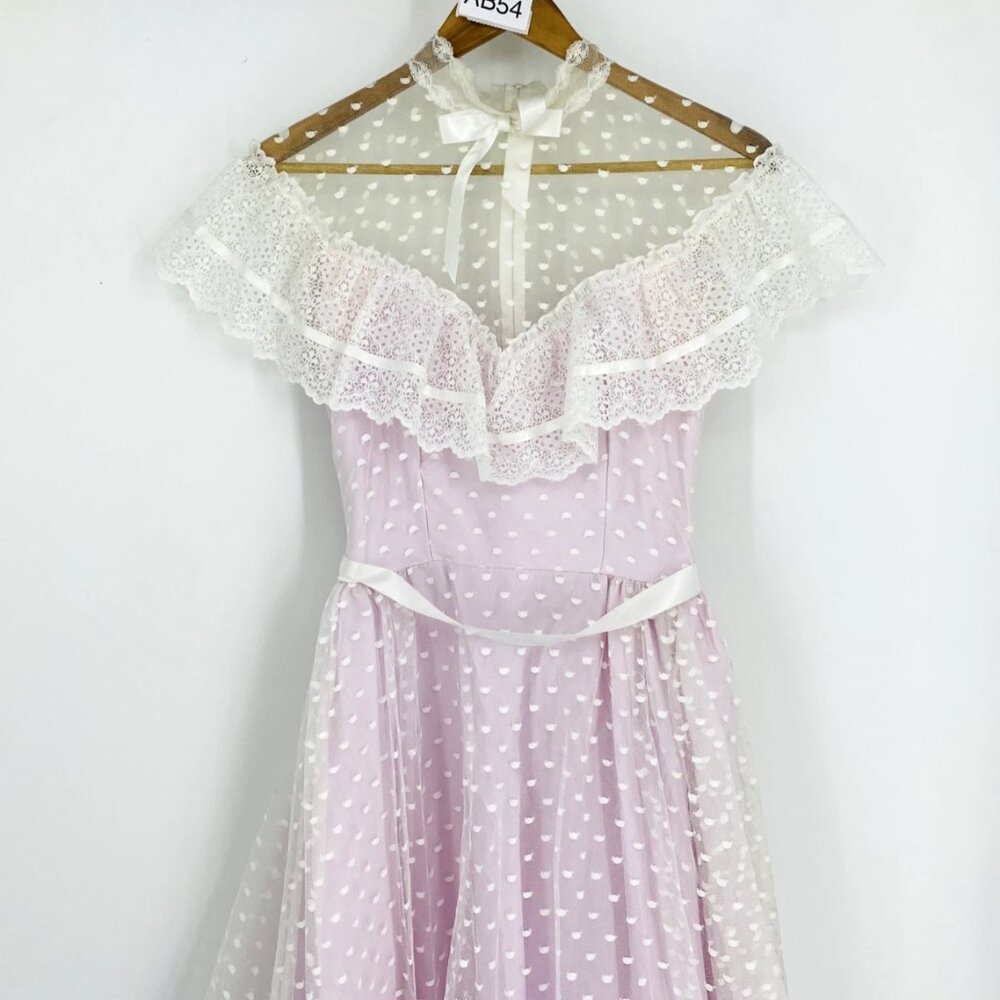 Vintage Gunne Sax Style Dance Allure Alfred Angelo Victorian Prom Dress Sz 9/10